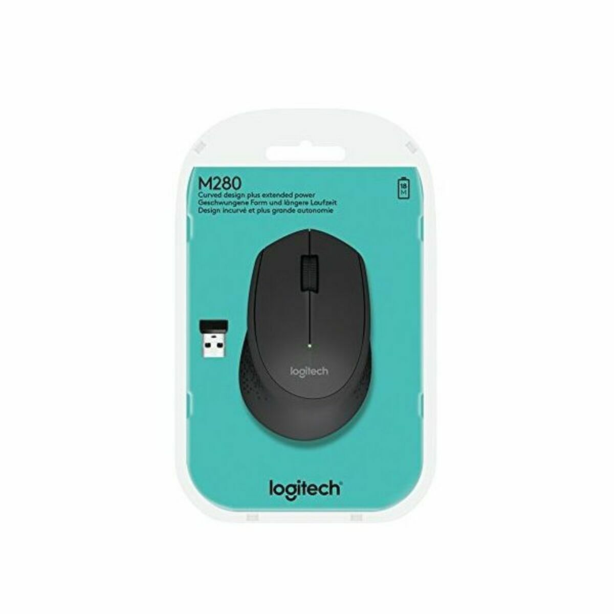 Trådlös Mus Logitech M280 1000 dpi Svart